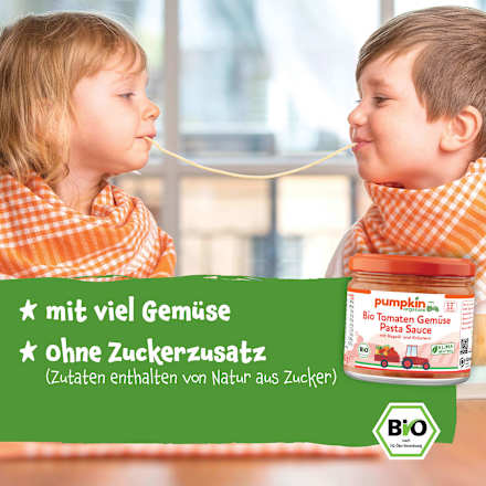 Soße Tomaten Gemüse Pasta ab 1 Jahr pumpkin organics