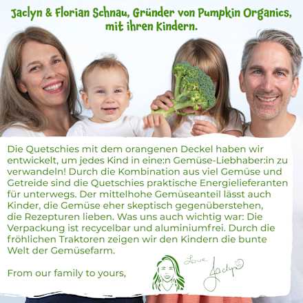 Quetschie Karotte, Apfel, Birne, Kokos & Reis, ab 6 Monaten pumpkin organics