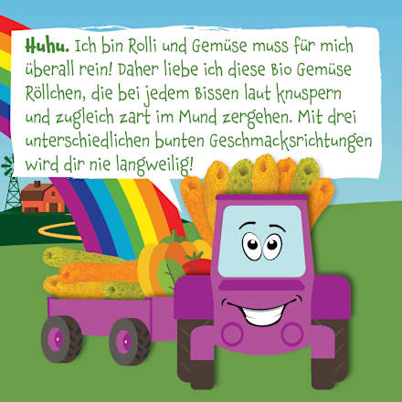 Kindersnack Gemüse Röllchen, ab 1 Jahr pumpkin organics