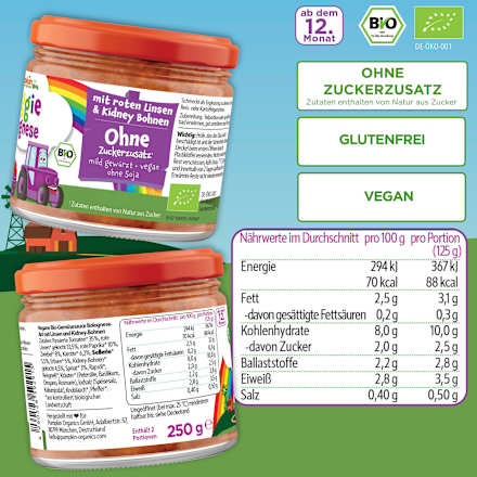 Soße Veggie Bolognese ab 1 Jahr pumpkin organics