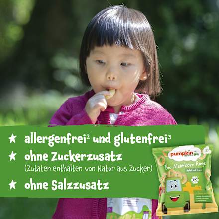 Babysnack Mehrkorn Ringe mit Apfel & Zimt ab 8. Monat pumpkin organics