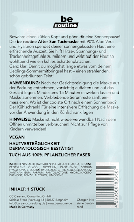 After Sun Tuchmaske mit Aloe Vera  BE ROUTINE