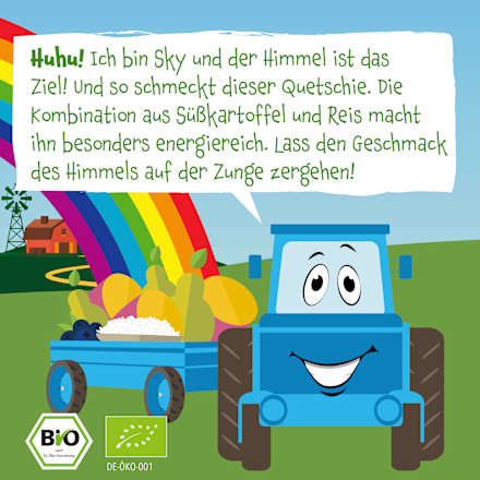 Quetschie Süßkartoffel, Reis, Birne & Blaubeere, ab 6 Monaten pumpkin organics