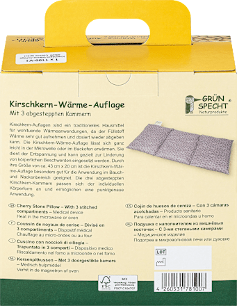 Kirschkern-Wärme-Auflage Grünspecht