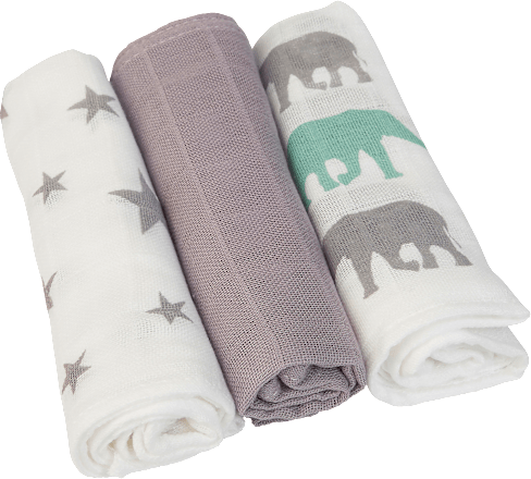 Pflege-/Waschtücher, 30 x 30 cm, weiß/taupe  Grünspecht