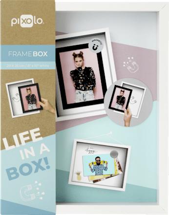 Rahmen Frame Box weiß 20 x 25 cm magnetisch pixolo