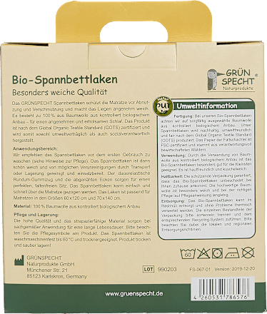 Spannbettlaken, weiß  Grünspecht