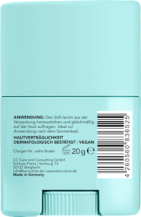 After Sun Stick mit Aloe Vera  BE ROUTINE