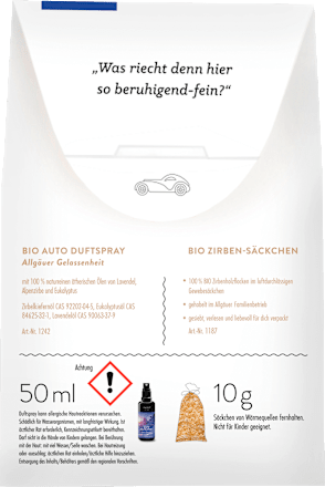 Geschenkset Weihnachten "Gelassen Fahren" 2tlg AllgäuQuelle