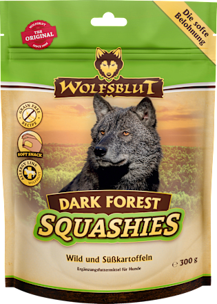 Hundeleckerli mit Wild & Süßkartoffel, dark forest Squashies  Wolfsblut