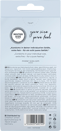 Extra Fine Kondome Gr. 60 mm MISTER SIZE