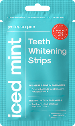 bělicí pásky na zuby Iced mint 7x2 ks smilepen pop