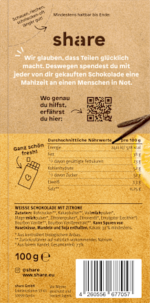 Weisse Schokolade share