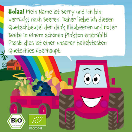 Quetschie mit Süßkartoffel, Blaubeere, Birne, Rote Beete & Hafer, ab dem 6. Monat pumpkin organics