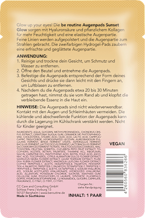 Augenpads Sunset Glow (1 Paar) BE ROUTINE