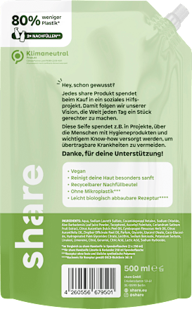 Flüssigseife Limette & Koriander Nachfüllpack share