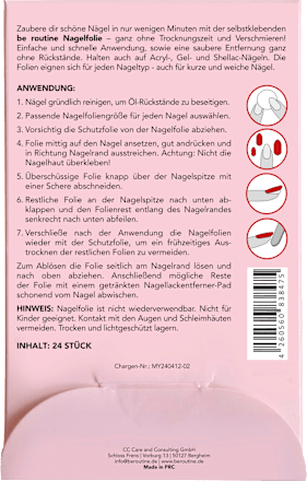 Nagelfolien Express Maniküre rot BE ROUTINE
