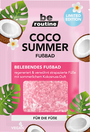 Belebendes Fußbad mit Kokosduft, coco summer BE ROUTINE