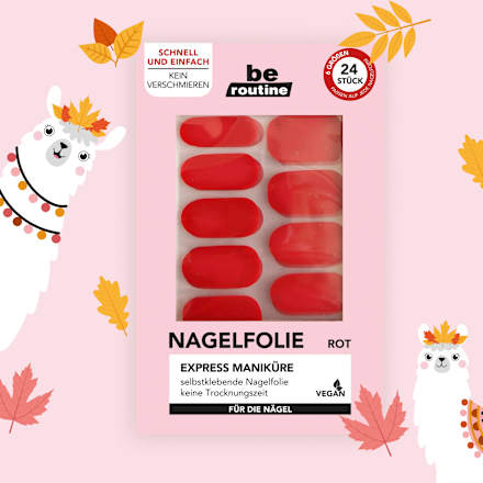Nagelfolien Express Maniküre rot BE ROUTINE