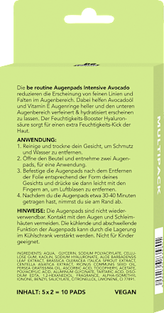 Augenpads Avocado (5 Paar) BE ROUTINE