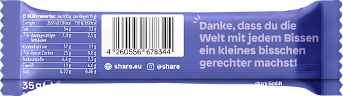 Nussriegel, Schoko Heidelbeere share