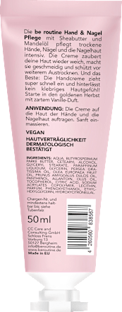 Hand- & Nagelcreme mit Sheabutter & Mandelöl BE ROUTINE