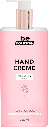 Handcreme Patchouli & Rose "I care for you" im Spender BE ROUTINE