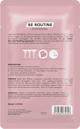 Augenpads Micro Gel Needling (1 Paar) BE ROUTINE