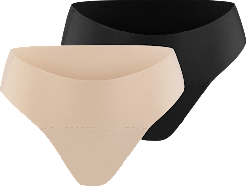 Periodenslip Set Everyday Seamless schwarz/beige, Gr. 42 ooia