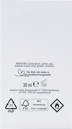 Rosemary & Ginger unisex Eau de Parfum Jean&Len