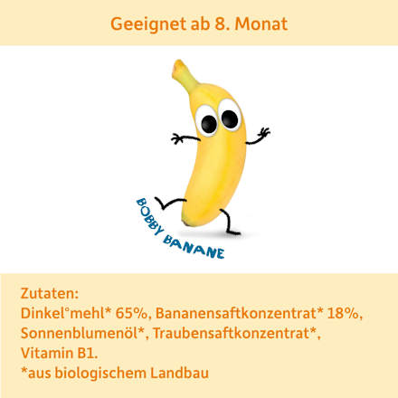 Babykekse Dinkel & Banane, ab dem 8. Monat Freche Freunde