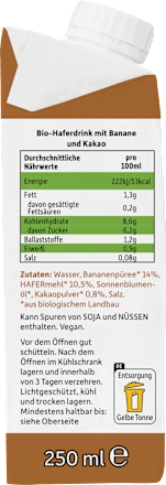 Haferdrink Banane & Kakao  Freche Freunde