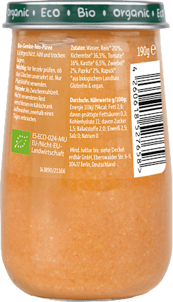 Menü Gemüse Risotto ab dem 8.Monat  Freche Freunde