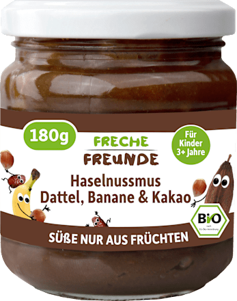 Haselnussmus Datteln, Banane & Kakao, ab 3 Jahren  Freche Freunde