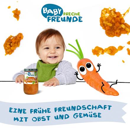 Kašica za bebe - makaroni sa paradajzom i mrkvom, 8+ mj. Freche Freunde