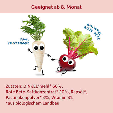 Babykekse Rote Beete & Pastinake ab dem 8. Monat Freche Freunde