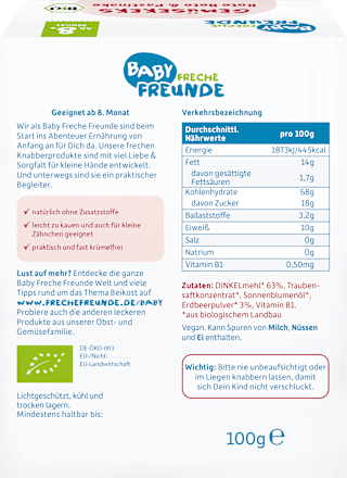 Babykekse Rote Beete & Pastinake ab dem 8. Monat Freche Freunde