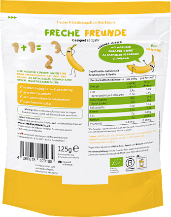 Kindermüsli Banane & Vanille ab 1 Jahr Freche Freunde