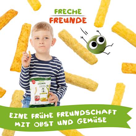 Kindersnack Knusper-Sticks Dreierlei Gemüse ab 1 Jahr Freche Freunde