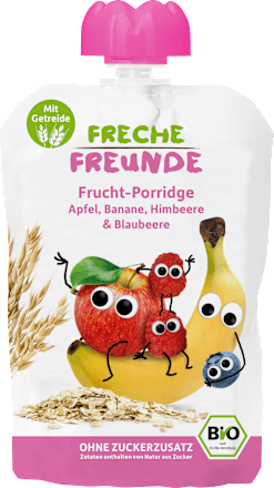 Quetschie Apfel, Banane, Himbeere & Blaubeere, ab 6 Monaten Freche Freunde