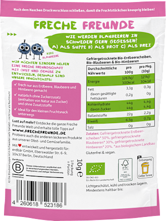 Kindersnack Fruchtchips Roter Beerenmix ab 3 Jahren Freche Freunde