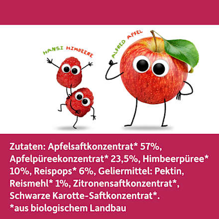 Fruchtgummi Apfel-Himbeere mit Reispops Freche Freunde