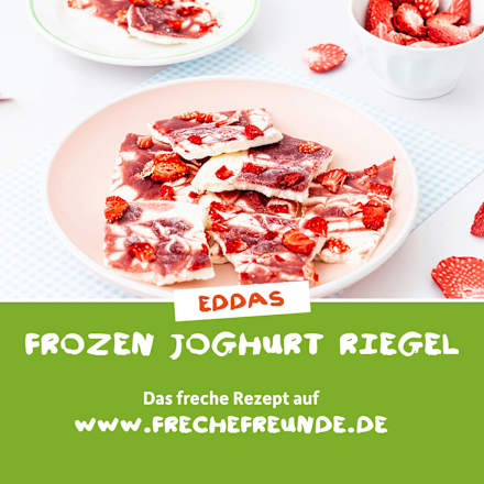 Kindersnack Smoothie-Chips Banane, Apfel, Erdbeere mit Joghurt Freche Freunde