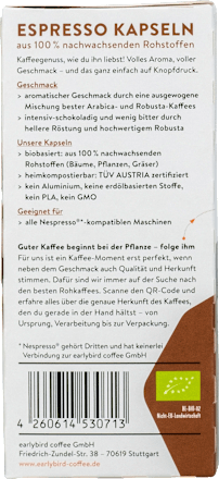 Kaffeekapseln Espresso  earlybird coffee