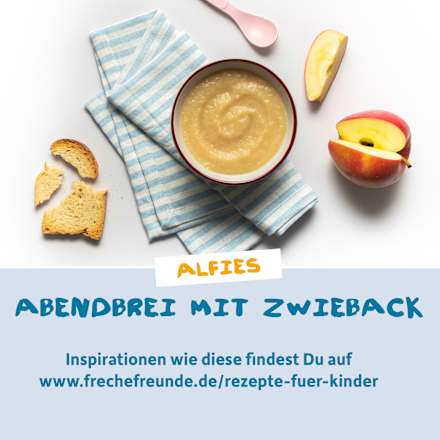 Abendbrei Banane, Apfel mit Grieß ab dem 6. Monat Freche Freunde