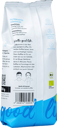 Filterkaffee, gemahlen earlybird coffee
