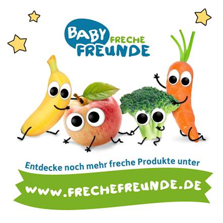 Früchte Aprikosen-Bananenpüree mit Hafer ab dem 8. Monat Freche Freunde
