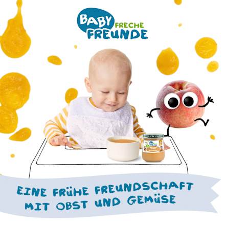 Frucht & Getreide Apfel, Pfirsich mit Dinkel Freche Freunde