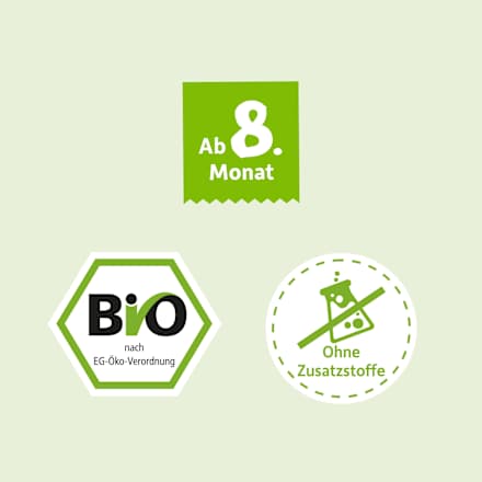 Früchte Aprikosen-Bananenpüree mit Hafer ab dem 8. Monat Freche Freunde