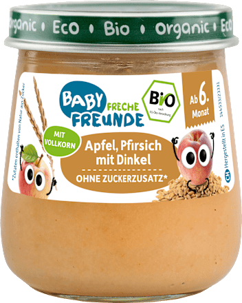 Frucht & Getreide Apfel, Pfirsich mit Dinkel Freche Freunde